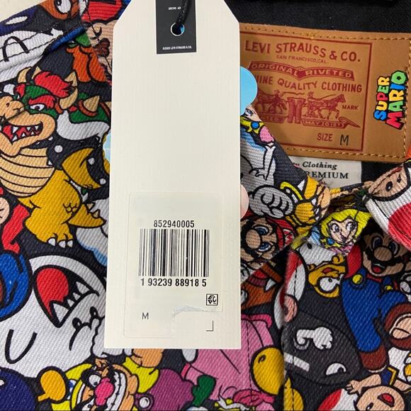 Levi’s x Super Mario Women’s Cropped Trucker Jacket | Iconic Denim Collab - Picture 4 of 8